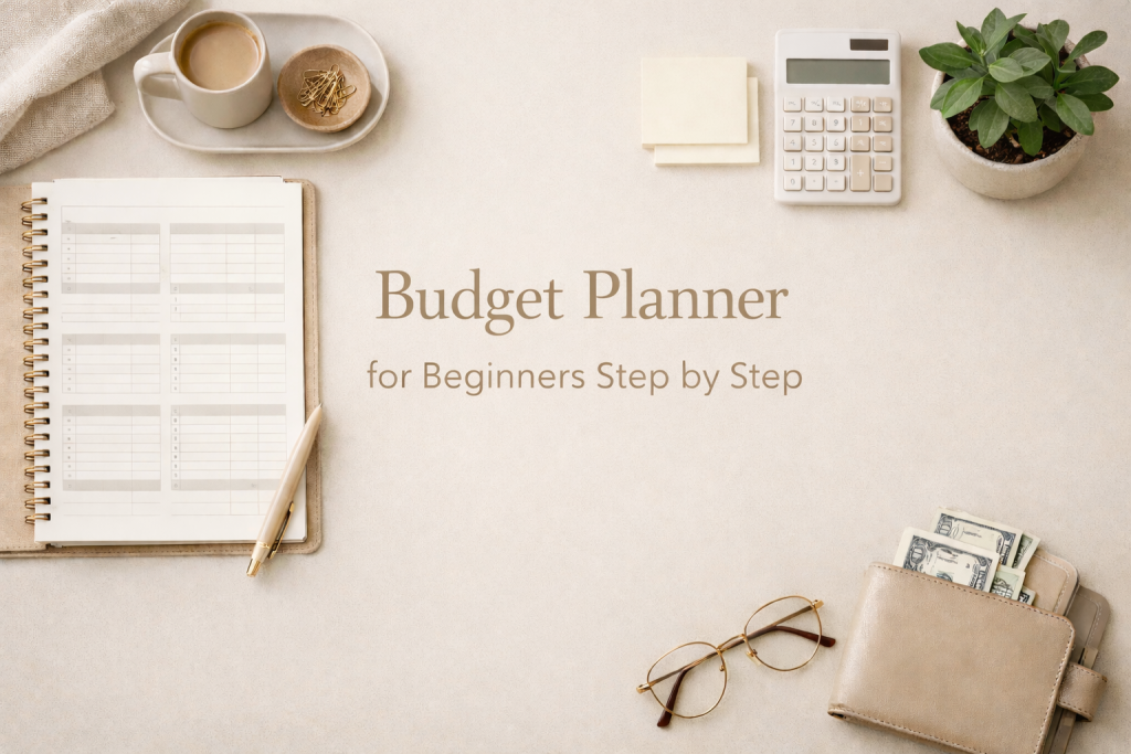 budget planner for beginners step by step printable PDF simple budgeting guide