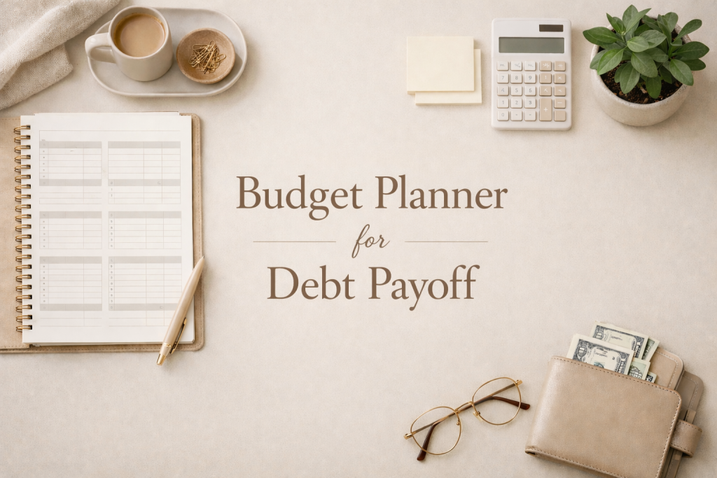 budget planner for debt payoff printable PDF debt tracking and money management system