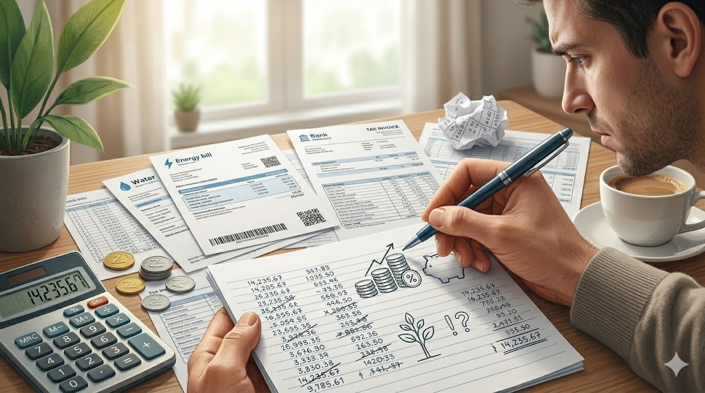 budget planner paycheck to paycheck printable PDF simple money management system