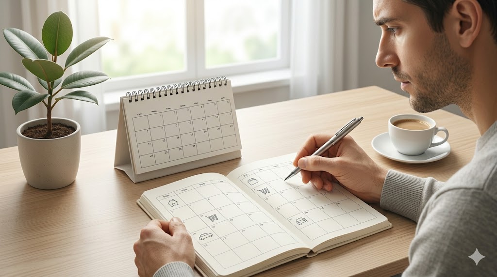 monthly budget planner printable PDF simple monthly expense tracker